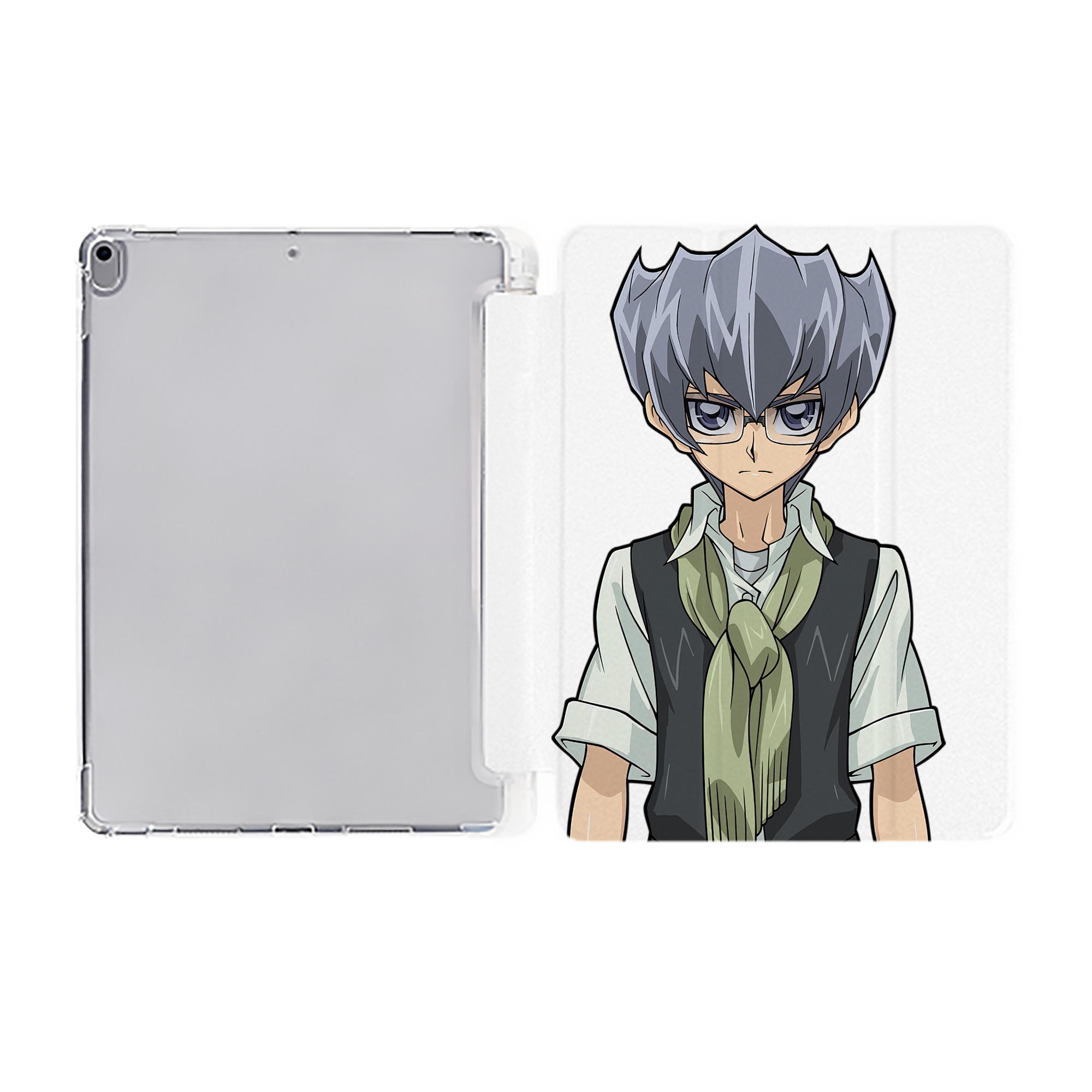 （画像用） 遊☆戯☆王 Yu-Gi-Oh! IPad ケース ペン収納付き 三つ折りスタンド PUレザー×シリコン 対応機種9.5/10.5/10.9インチ